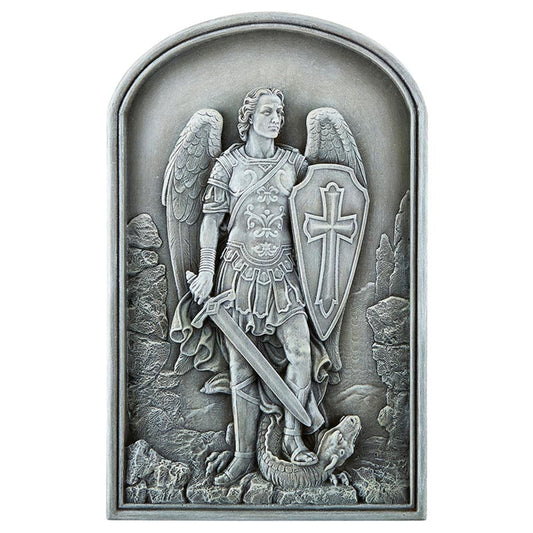 12.25" H Saint Michael Garden Plaque