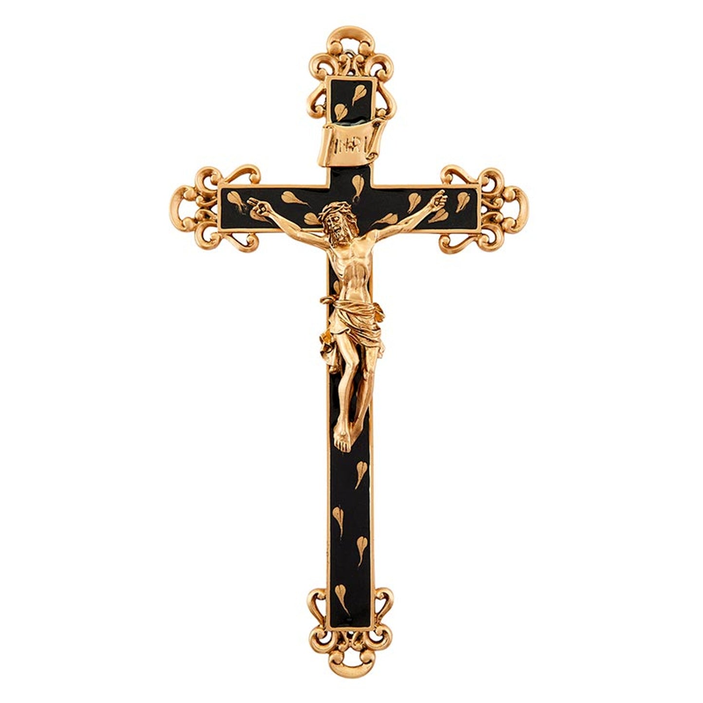 Crucifix with Floral Design