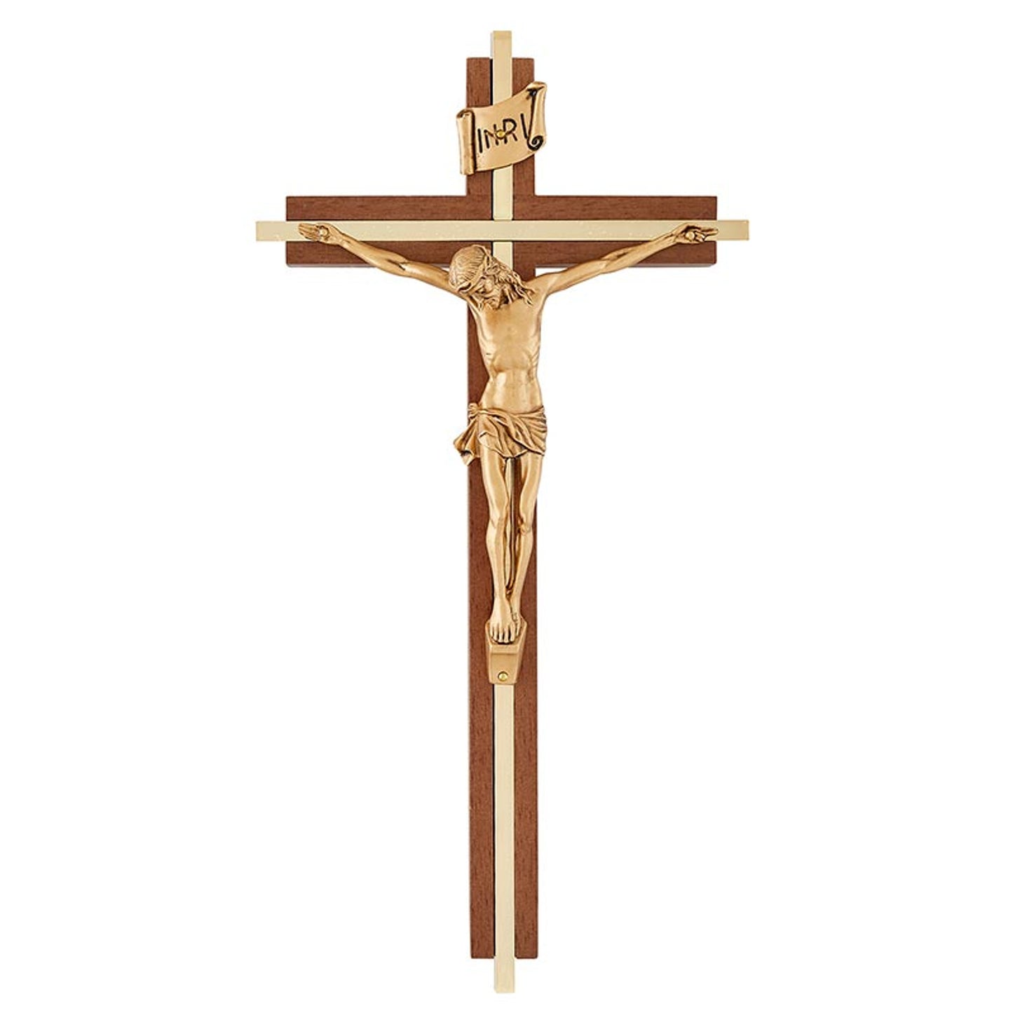 Walnut Crucifix with Inlay (JC-7135-K)