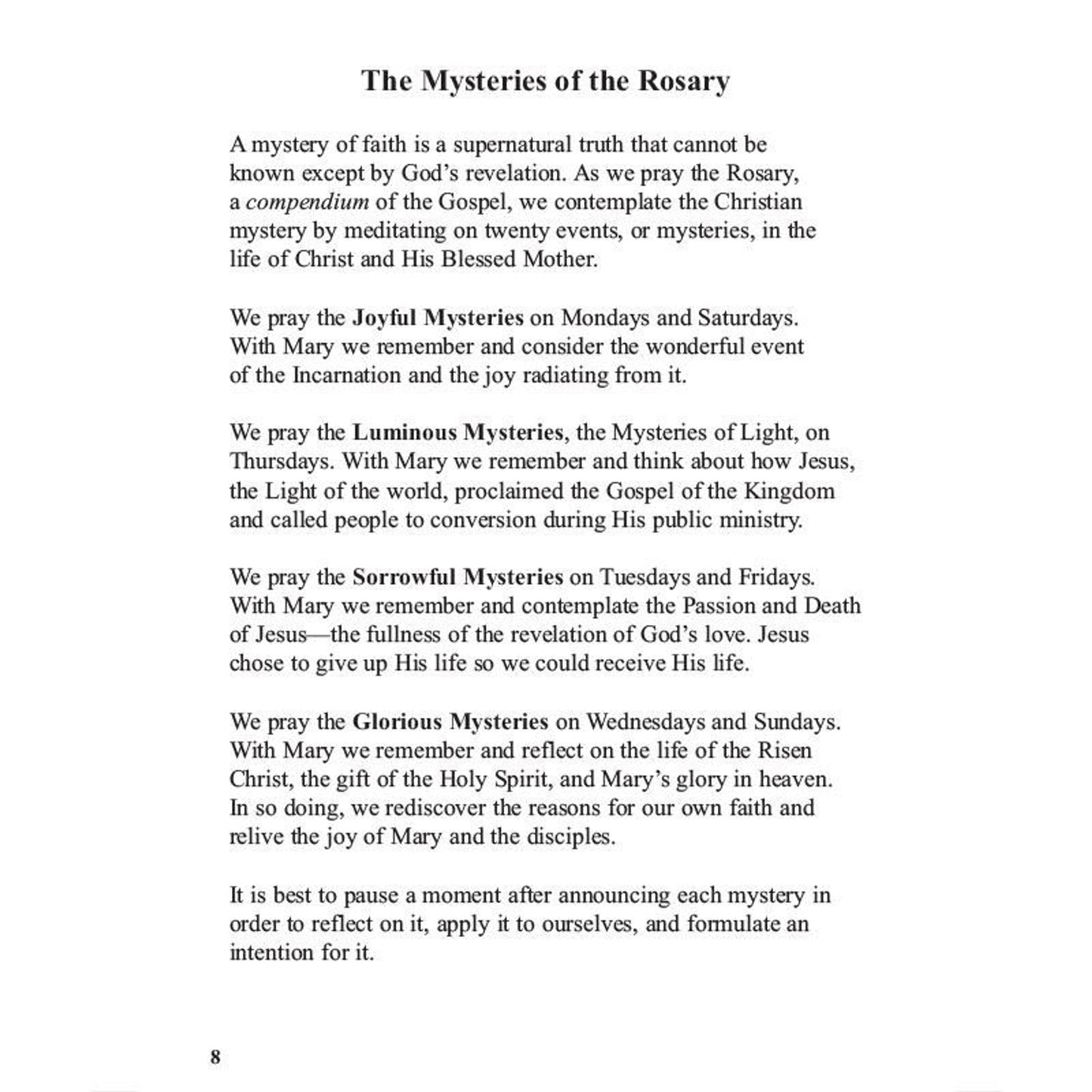 Aquinas Press Prayer Book - Scriptural Rosary