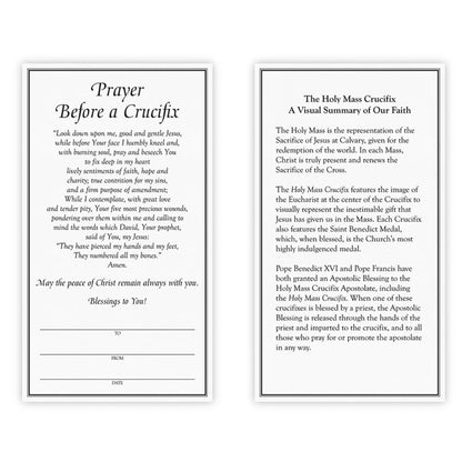 Holy Mass Wall Crucifix 8" H Plain