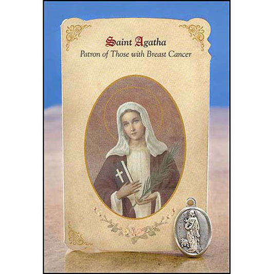 Agatha Breast Cancer Healing Medal Set
