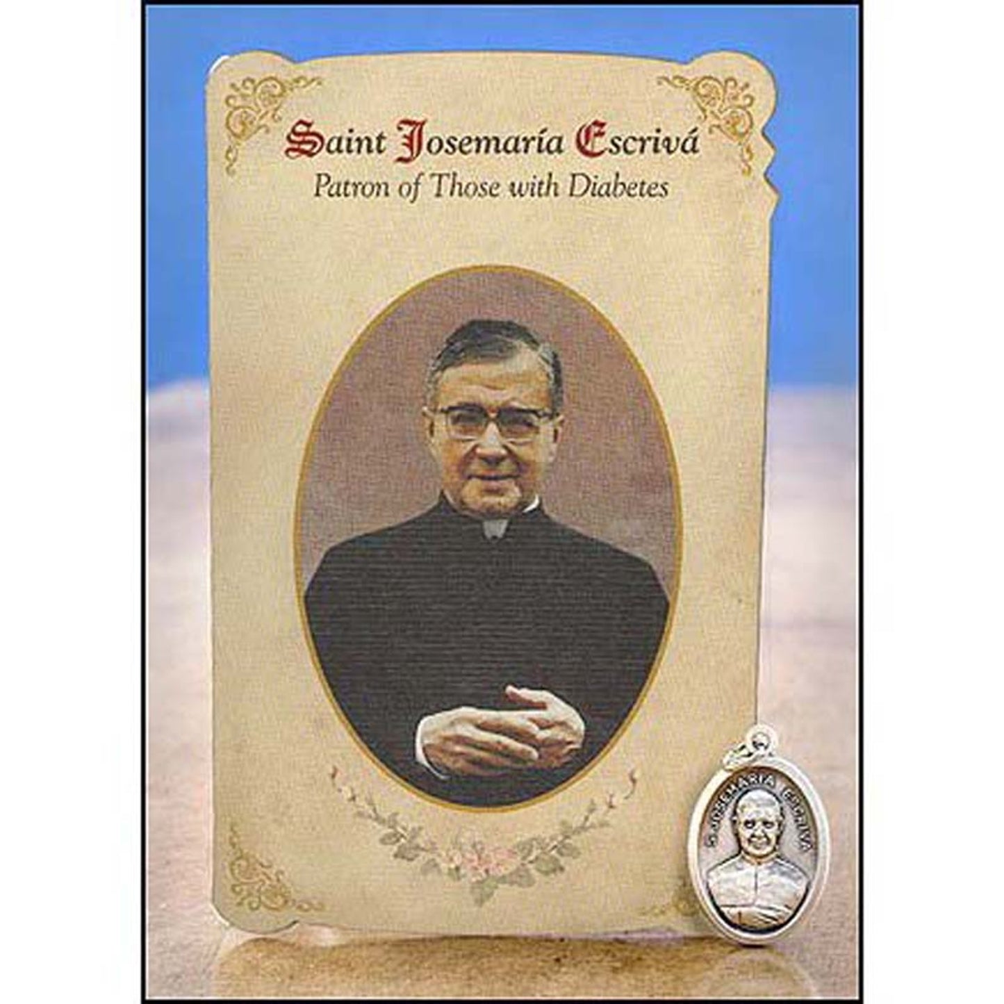 Saint Jose Maria Escriva Diabetes Healing Medal Set