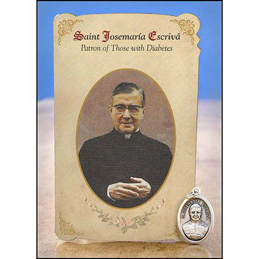 Saint Jose Maria Escriva Diabetes Healing Medal Set