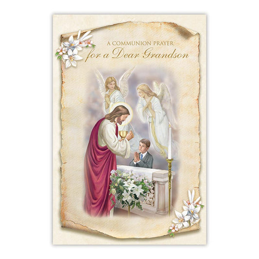 Greeting Card - Communion Prayer for Grandson