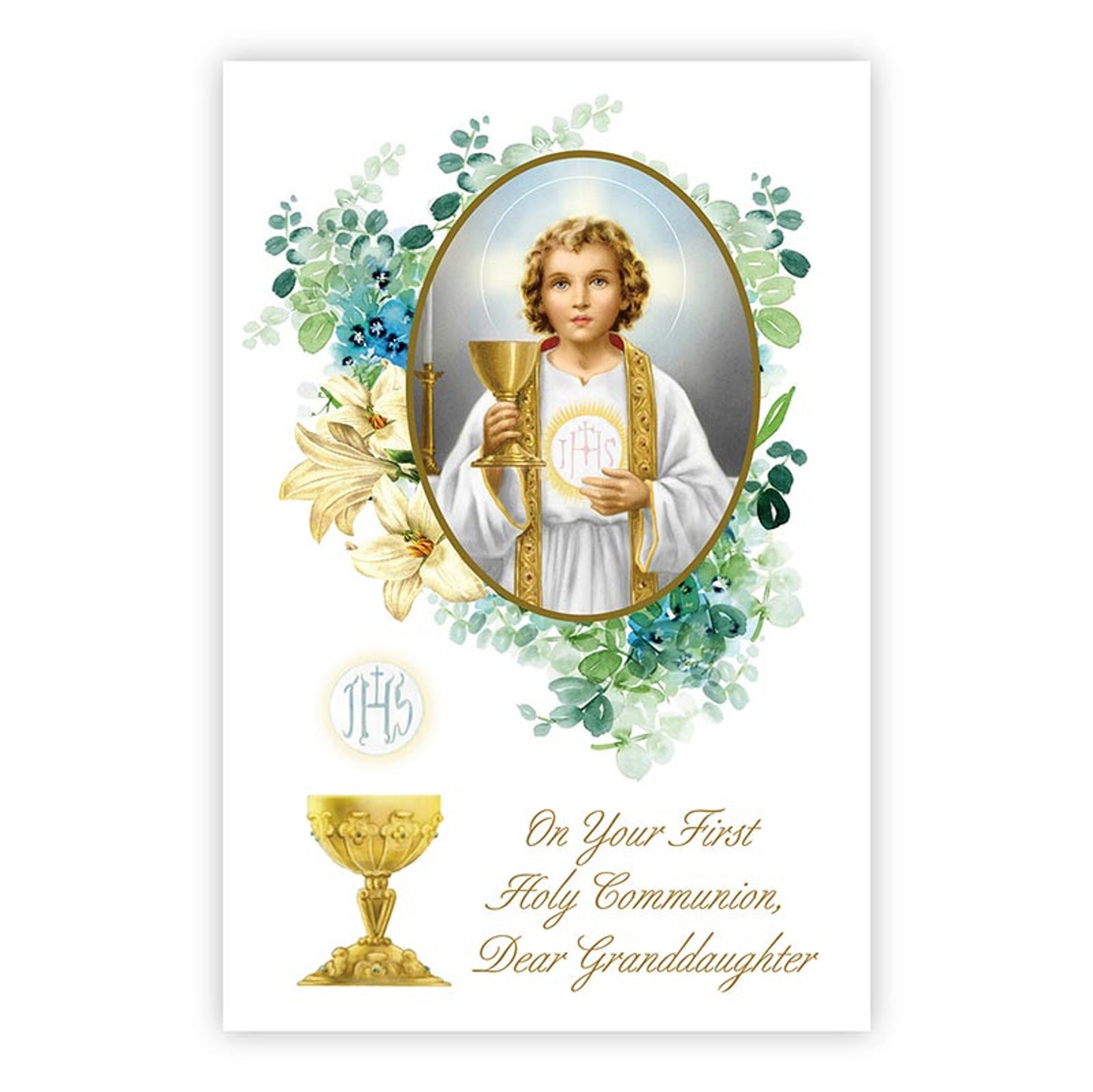 Greeting Card - On Your First Communion, Granddaughter - 12 pack