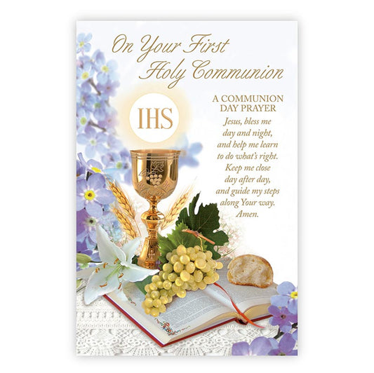 Best Wishes on Your First Holy Communion Greeting Card