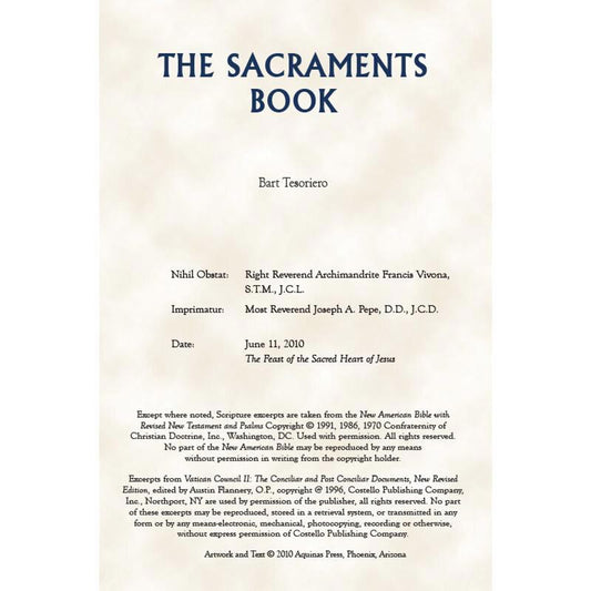 Aquinas Press Prayer Book - Sacraments of the Church