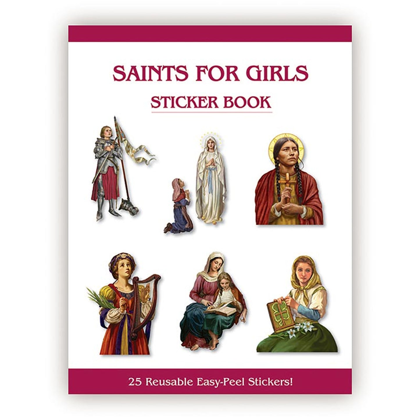 Aquinas Kids Sticker Book - Saints for Girls - 12/PK