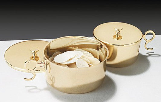 150 Host Brass Stacking Ciborium with Lid