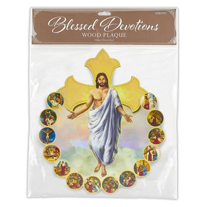 Risen Christ Wood Plaque