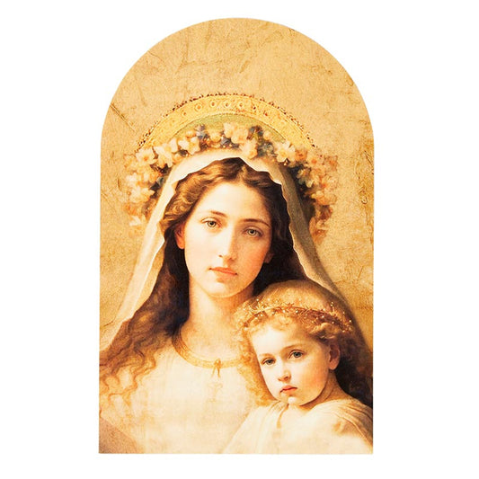 Madonna and Child Arched Plaque