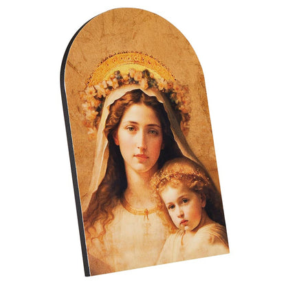 Madonna and Child Arched Plaque