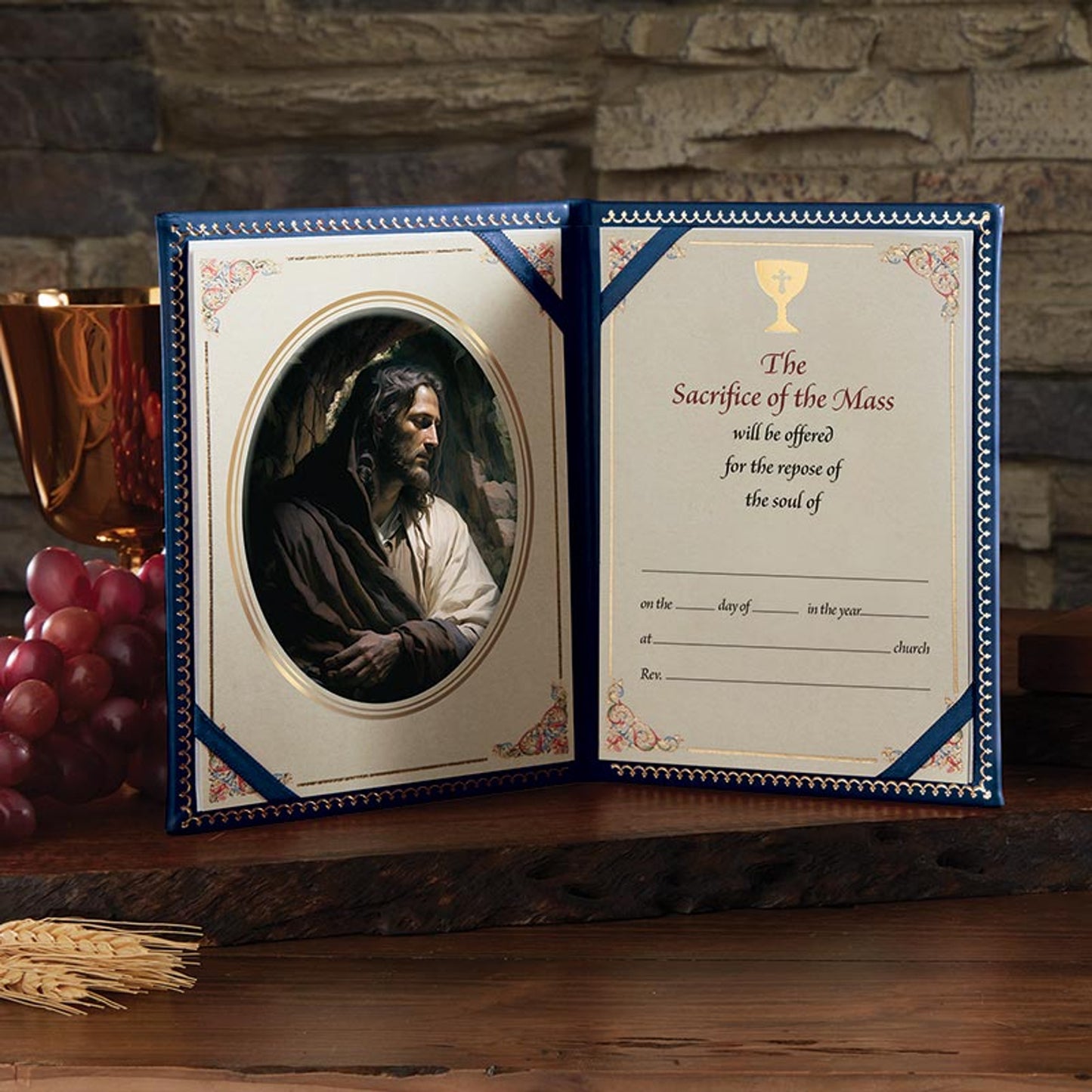 Jesus in Gethsemane Padded Mass Card