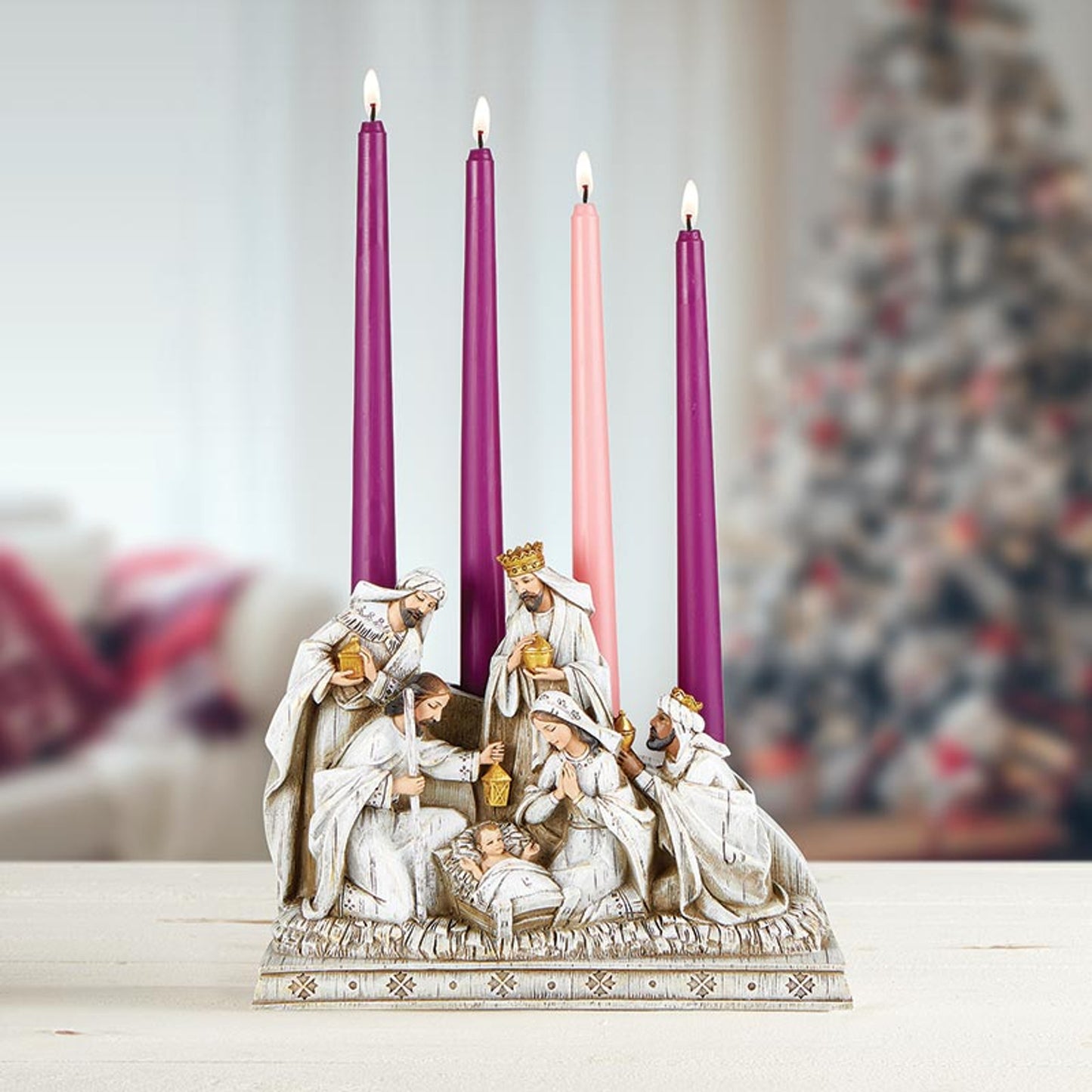 Nativity Advent Candle Holder