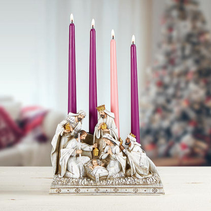 Nativity Advent Candle Holder
