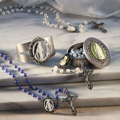 Our Lady of Guadalupe Cameo Rosary Box
