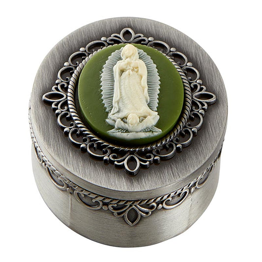 Our Lady of Guadalupe Cameo Rosary Box