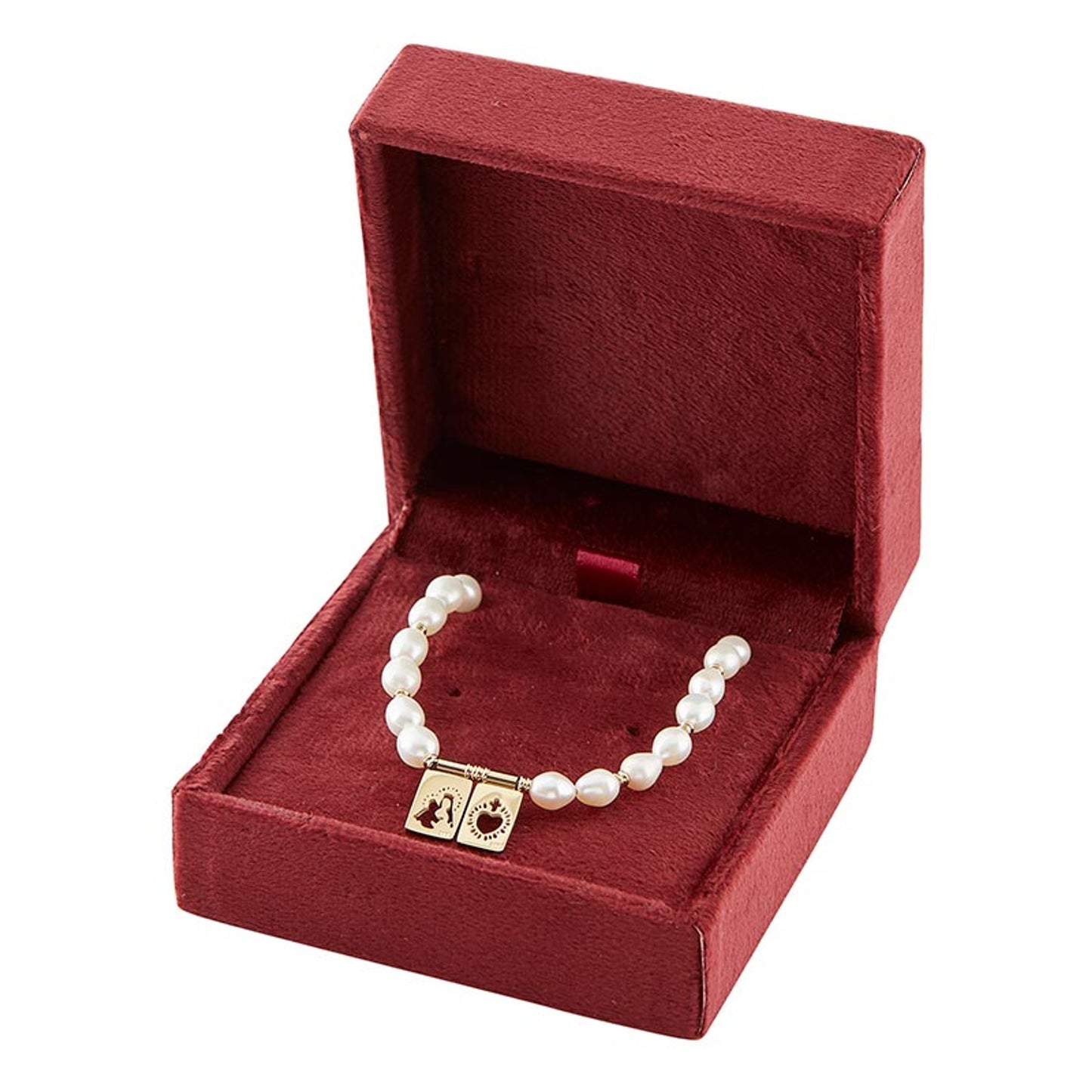 Pearly Mother and Sacred Scapular Necklace