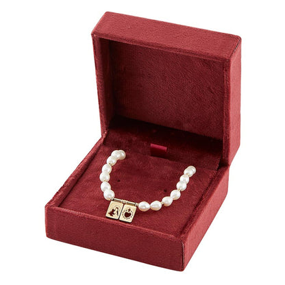 Pearly Mother and Sacred Scapular Necklace