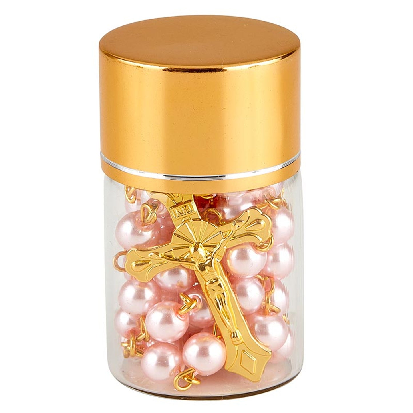 Pearls of Faith Mini Rosaries in a Bottle Display - 12/PK