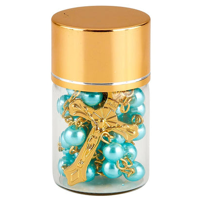 Pearls of Faith Mini Rosaries in a Bottle Display - 12/PK
