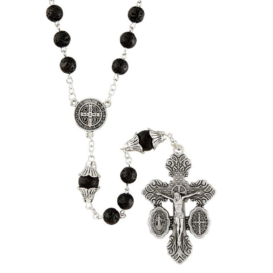 Saint Benedict Dual Medal Crucifix Rosary
