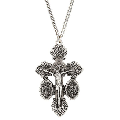 Saint Benedict Dual Medal Crucifix Pendant