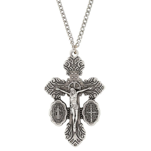 Saint Benedict Dual Medal Crucifix Pendant