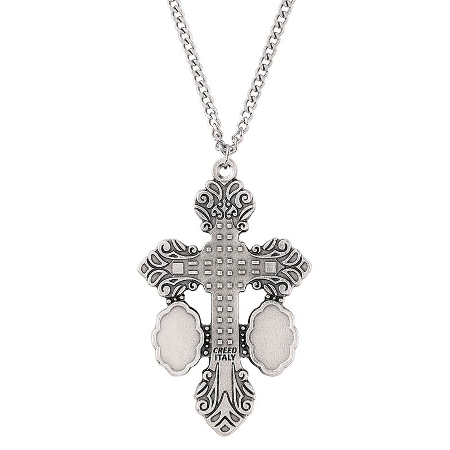 Blessed Mother and Miraculous Dual Medal Crucifix Pendant