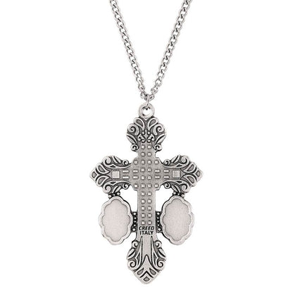 Blessed Mother and Miraculous Dual Medal Crucifix Pendant