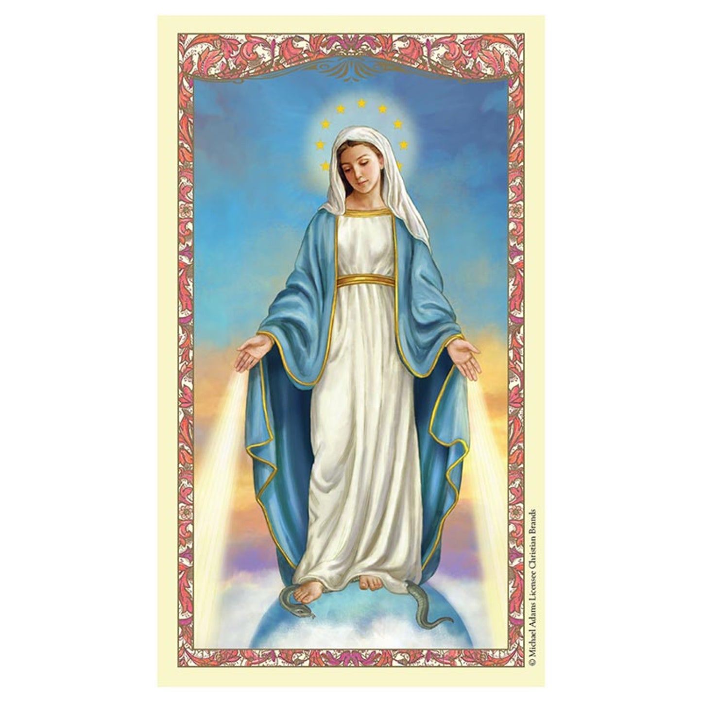 Spanish Holy Card - Our Lady of Grace (Hail Mary) - 25/PK