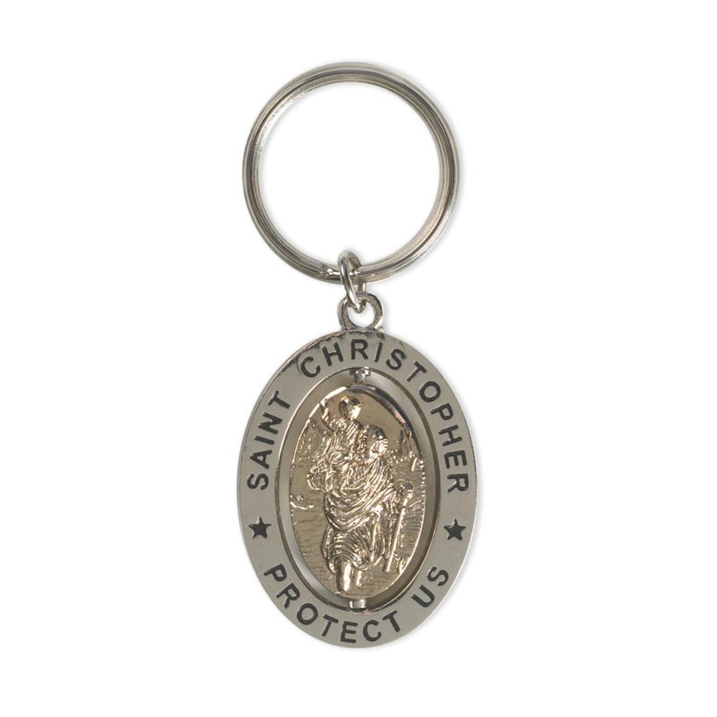 St Christopher Revolving Key Ring