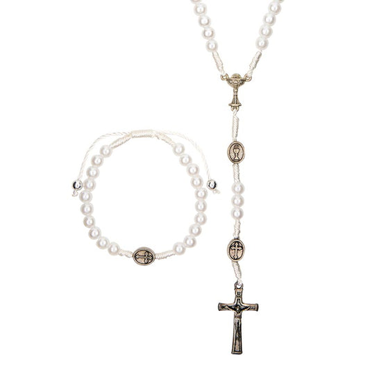 First Communion Necklace Bracelet Set - Girl