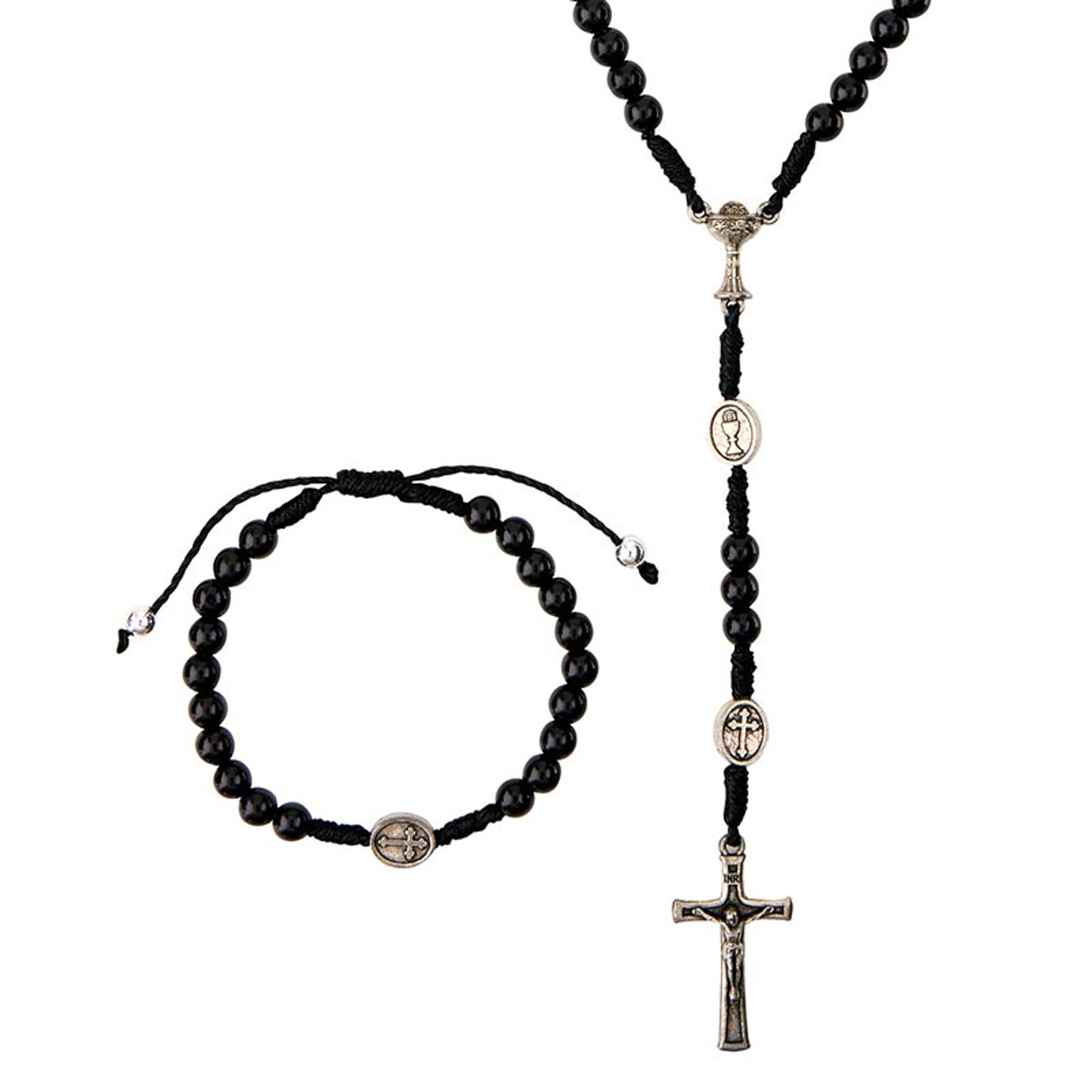 First Communion Necklace Bracelet Set - Boy