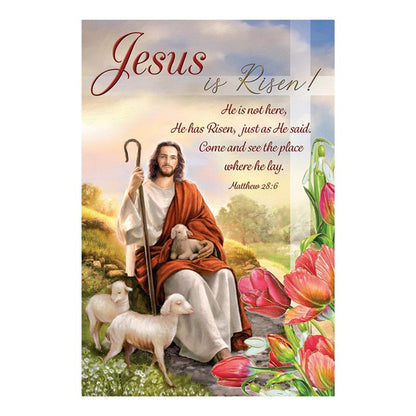 Jesus is Risen with Lambs - General Easter Card