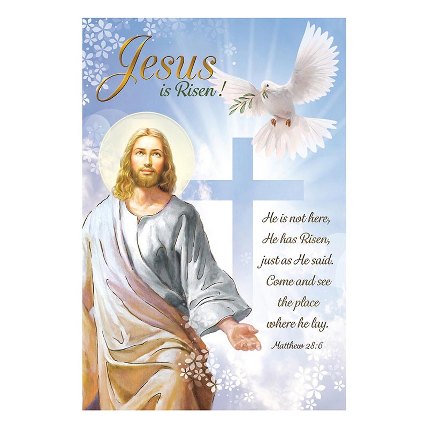 Jesus is Risen with Dove - General Easter Card