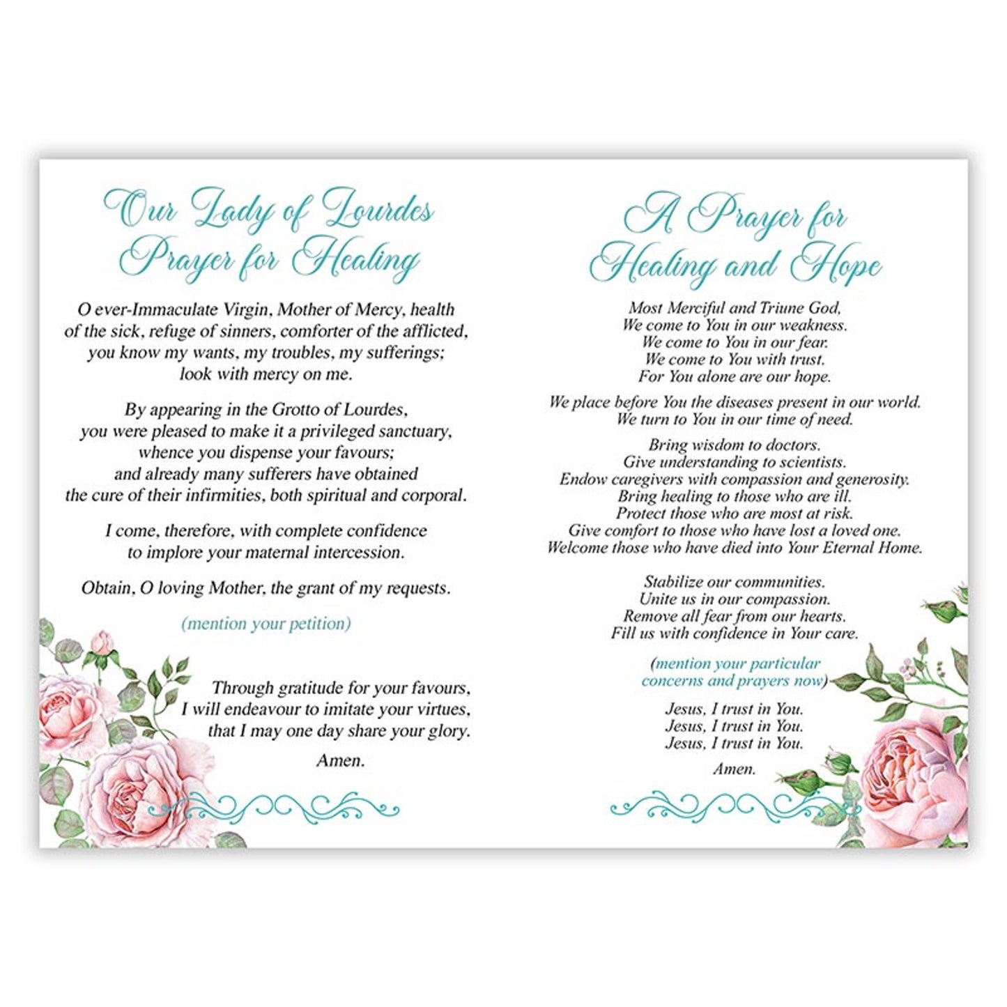 Our Lady of Lourdes - Get Well Booklet