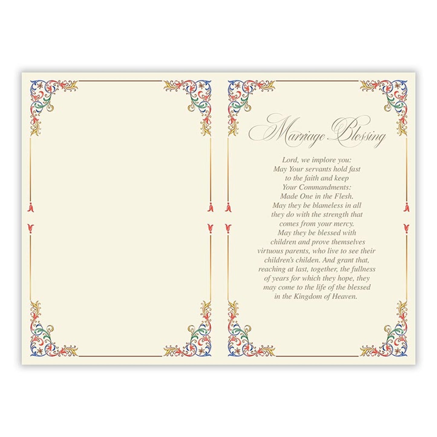 Florentine Gods Blessings Wedding Card