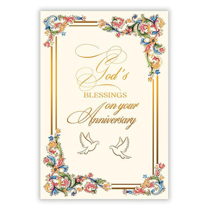 Florentine Gods Blessings Anniversary Card