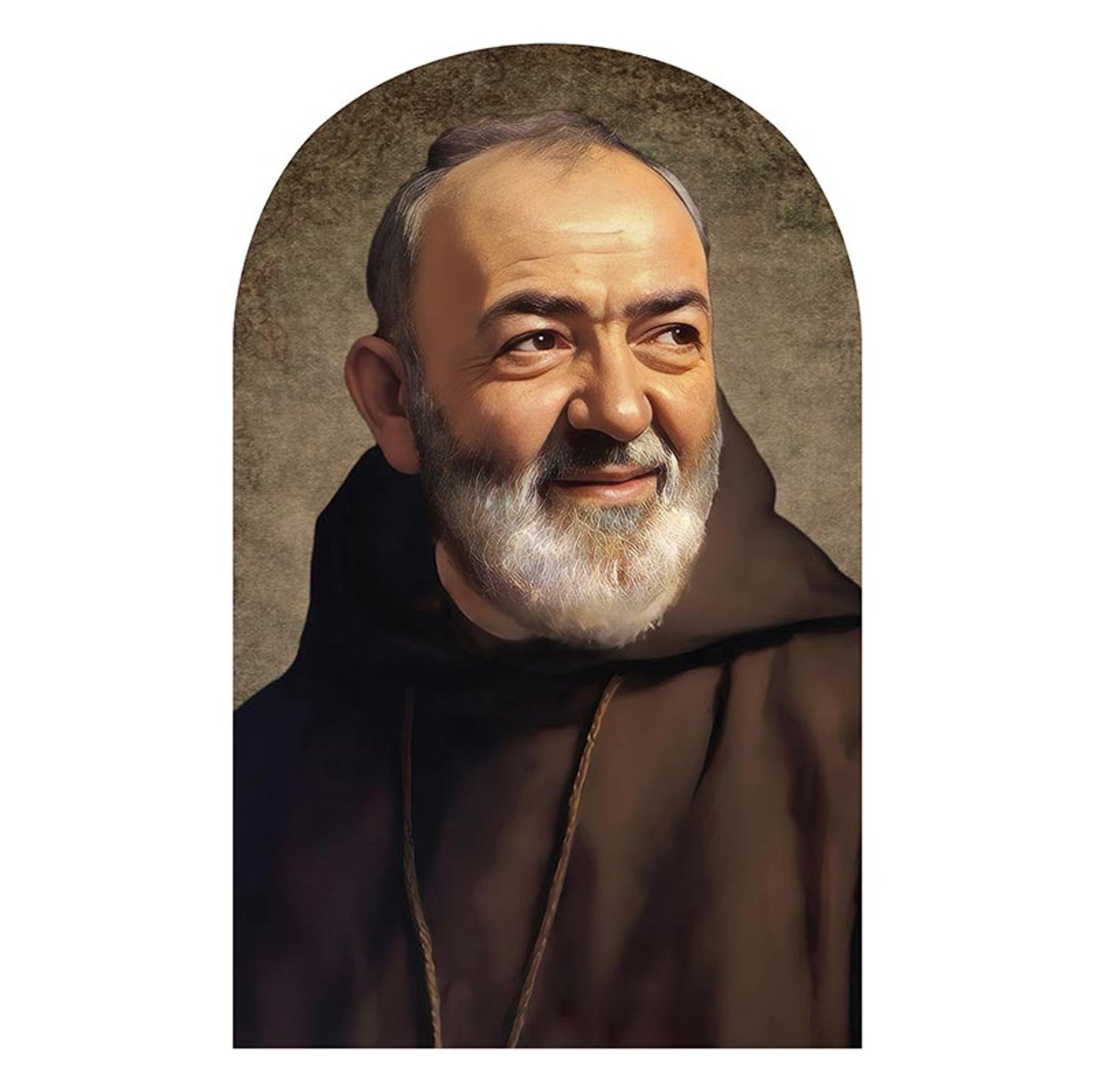 Saint Padre Pio Arched Plaque 8"