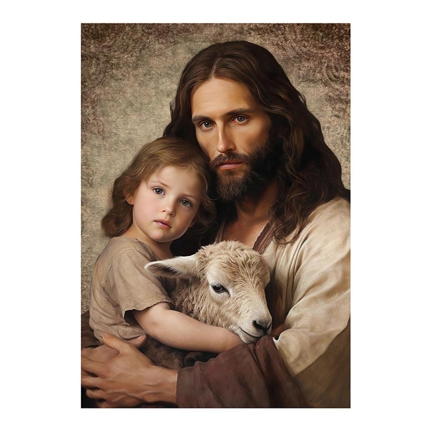 Christ the Good Shepherd Wood Plaque 5"