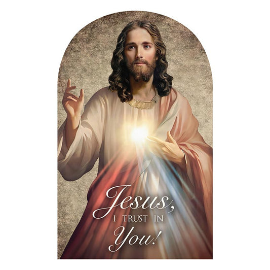 Divine Mercy Arched Plaque 8"