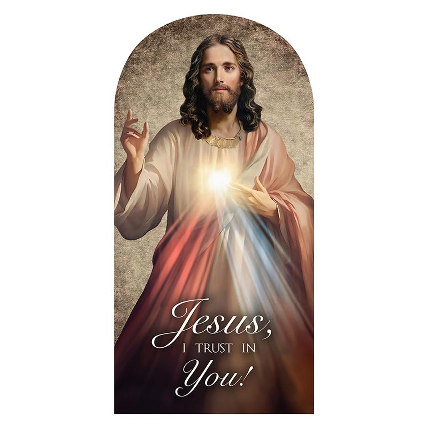 Divine Mercy Arched Plaque 10"