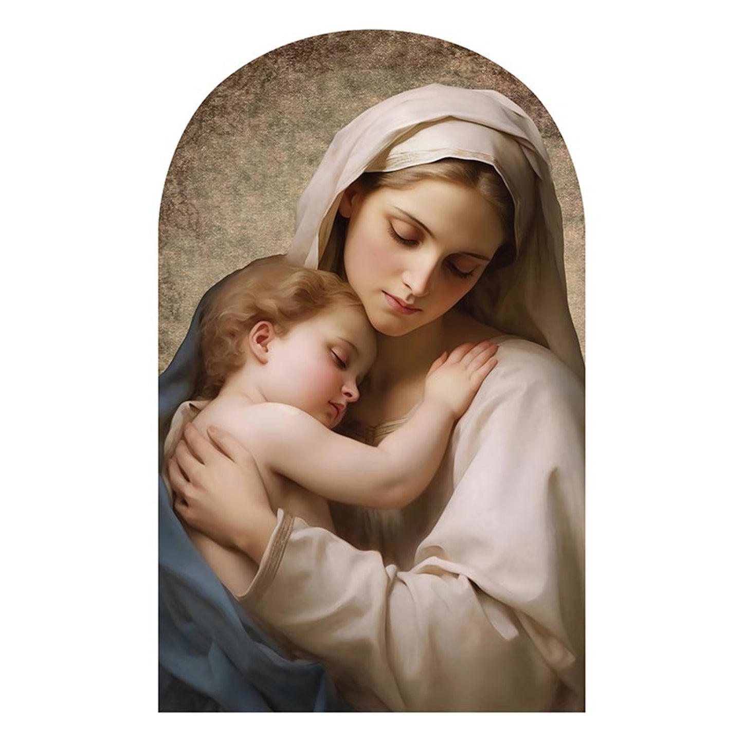 Madonna with Child Arched Plaque 8"