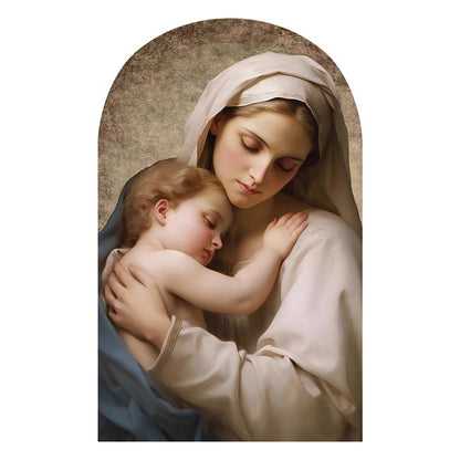 Madonna with Child Arched Plaque 8"