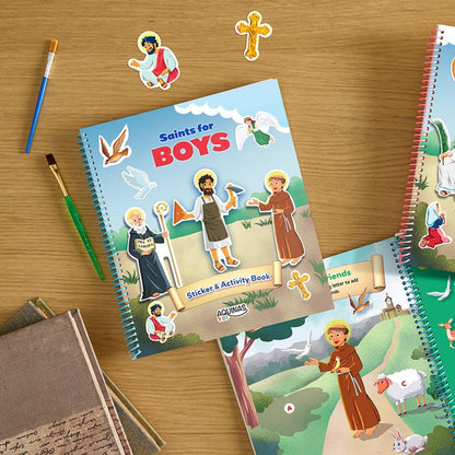Saints for Boys Sticker Activity Book - 12/PK