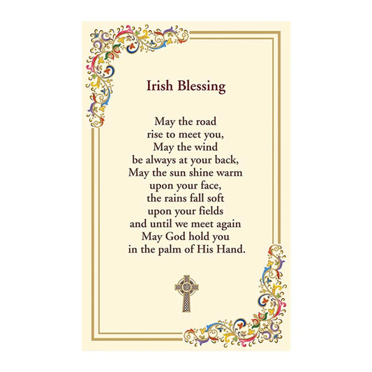 Irish Blessing Florentine Holy Card