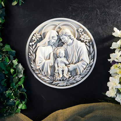 Holy Family Round Plaque
