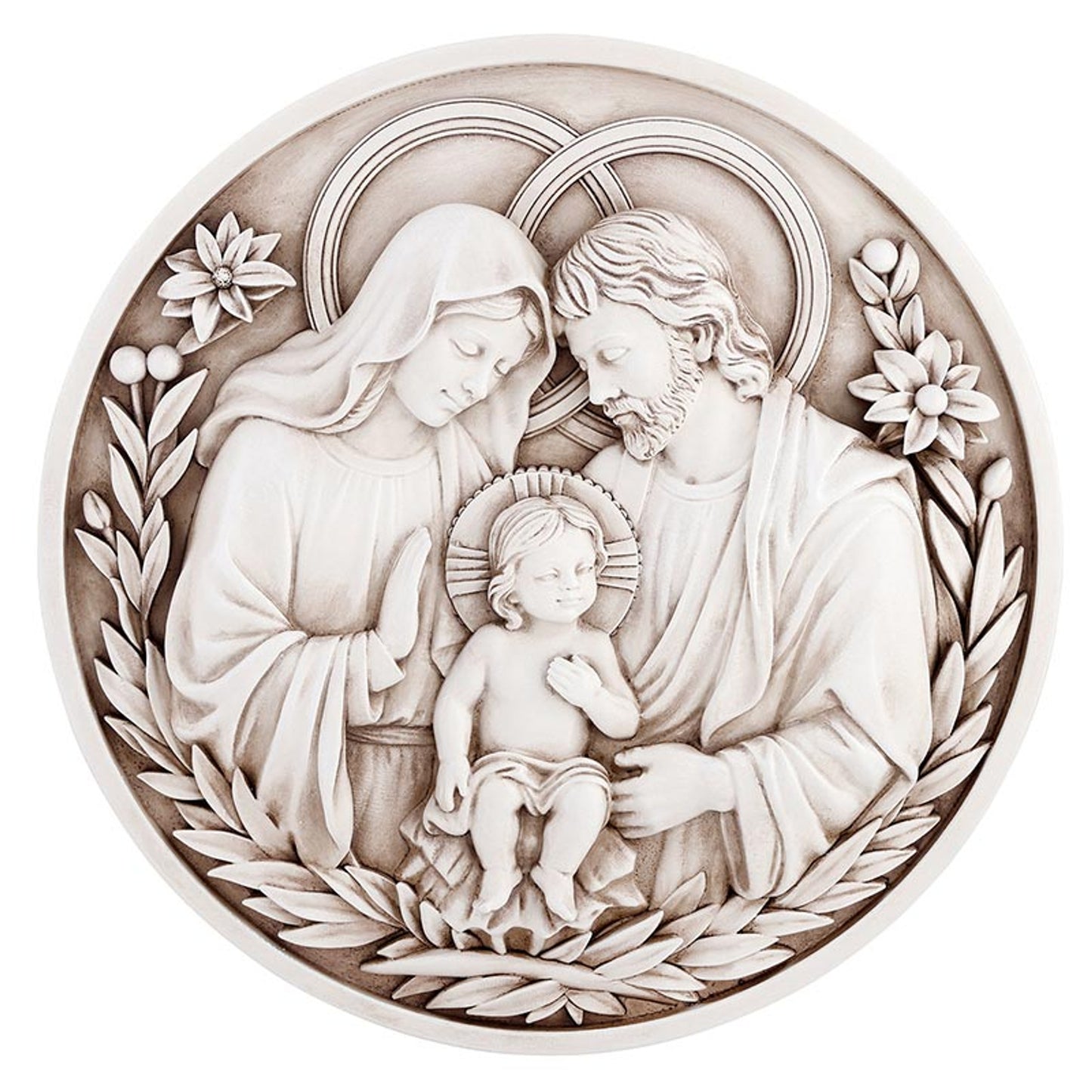 Holy Family Round Plaque
